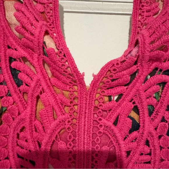 Jade Melody Tam Shift Pencil Dress Floral Garden Party Embroidered Boho small - Picture 3 of 7